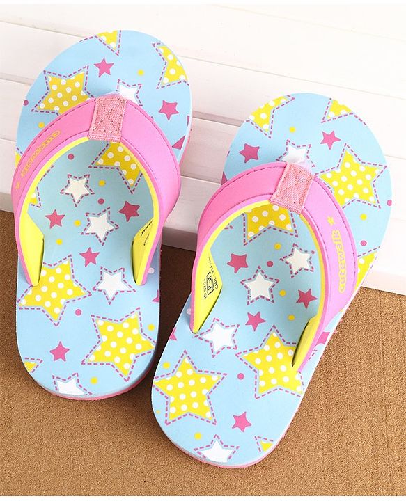 Cute Walk by Babyhug Slip On Flip Flops - Sky Blue
