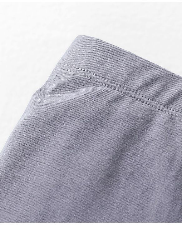 Babyhug Cotton Lycra Knit Solid Color Stretchable Leggings - Dark Grey