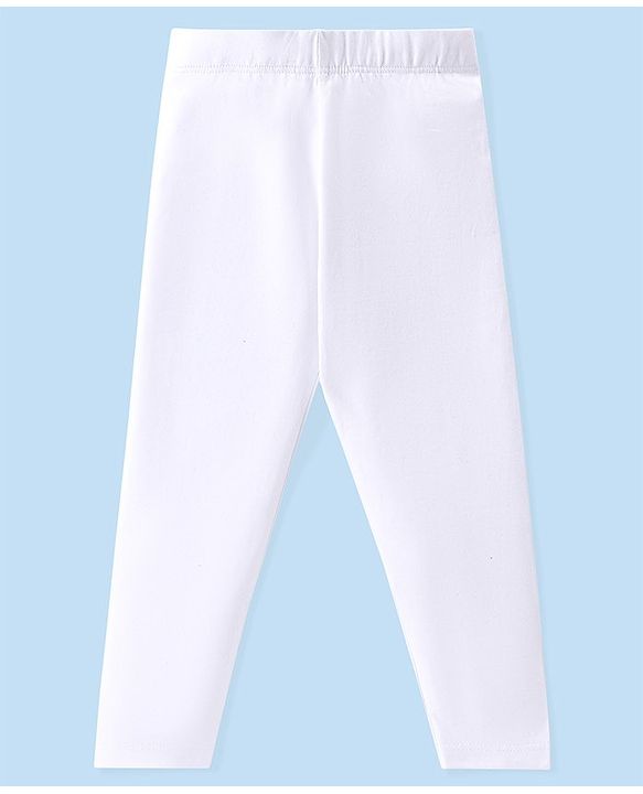 Babyhug Cotton Lycra Knit Solid Color Stretchable Leggings Pack Of 5 - Multicolor