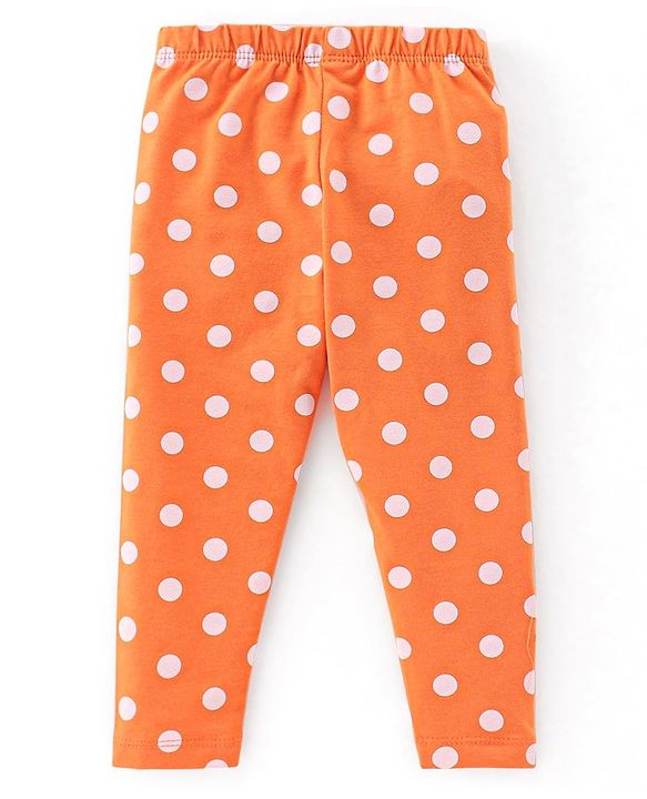 Babyhug Cotton Lycra Knit Full Length Stretchable Leggings Floral Print Pack Of 3 - Multicolor