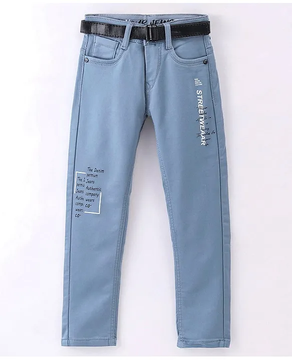 Aesthetic Cross Printed Straight Fit Baggy Sky Blue Denim Jeans –  shoppingfactory23