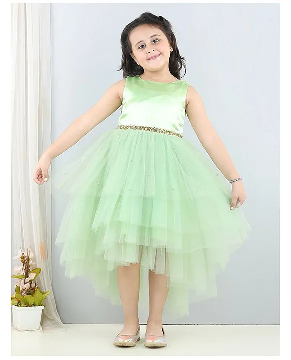 Peach Silk Sleeveless Balloon Dress – Stylemylo