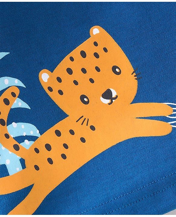 Babyhug 100% Cotton Interlock Knit Full Sleeves Striped & Cheetahs  Print Vests Pack of 3 - Multicolour