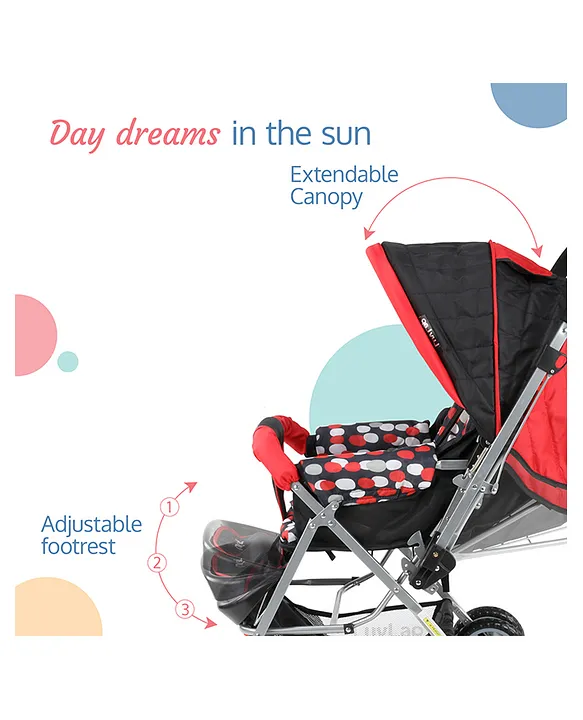 LuvLap Sunshine Baby Stroller New Red Black 18182 Online in India Buy at Best Price from FirstCry 15584756