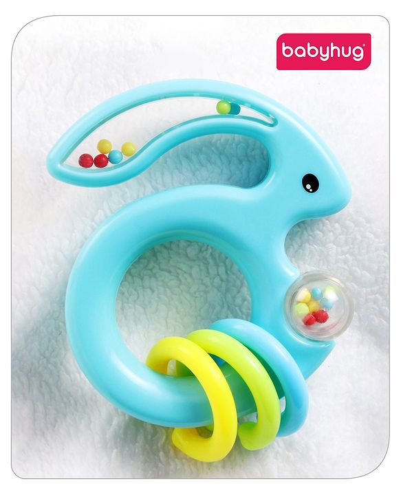 Babyhug Rabbit Shape Rattle - Blue