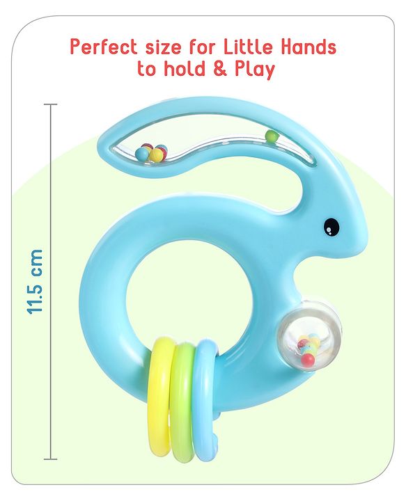 Babyhug Rabbit Shape Rattle - Blue