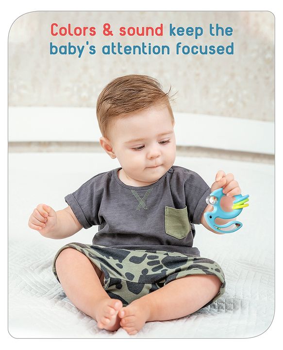 Babyhug Rabbit Shape Rattle - Blue
