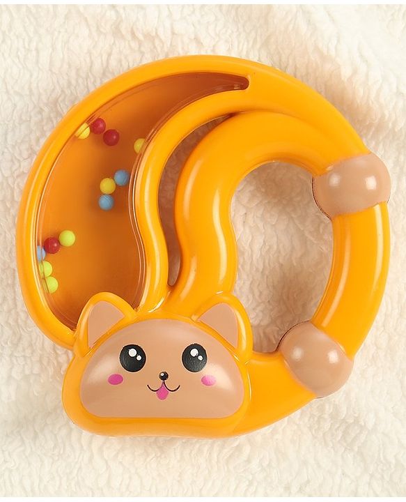 Babyhug Squirrel Shape Baby Rattle - Orange
