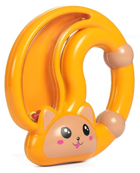 Babyhug Squirrel Shape Baby Rattle - Orange