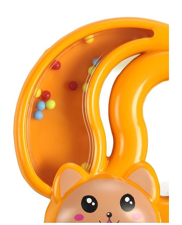 Babyhug Squirrel Shape Baby Rattle - Orange