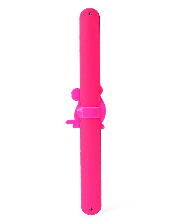 Babyhug Free Size Mice Shaped Analog Watch - Dark Pink
