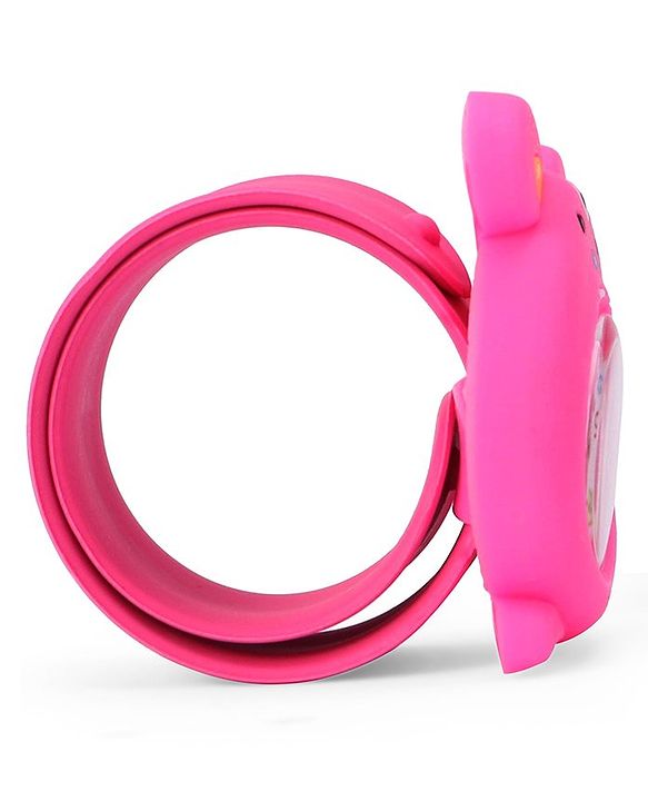 Babyhug Free Size Mice Shaped Analog Watch - Dark Pink