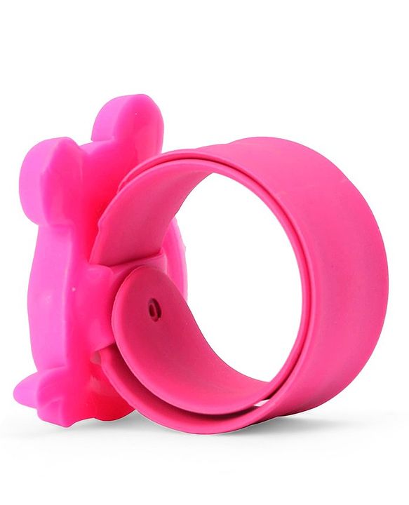 Babyhug Free Size Mice Shaped Analog Watch - Dark Pink