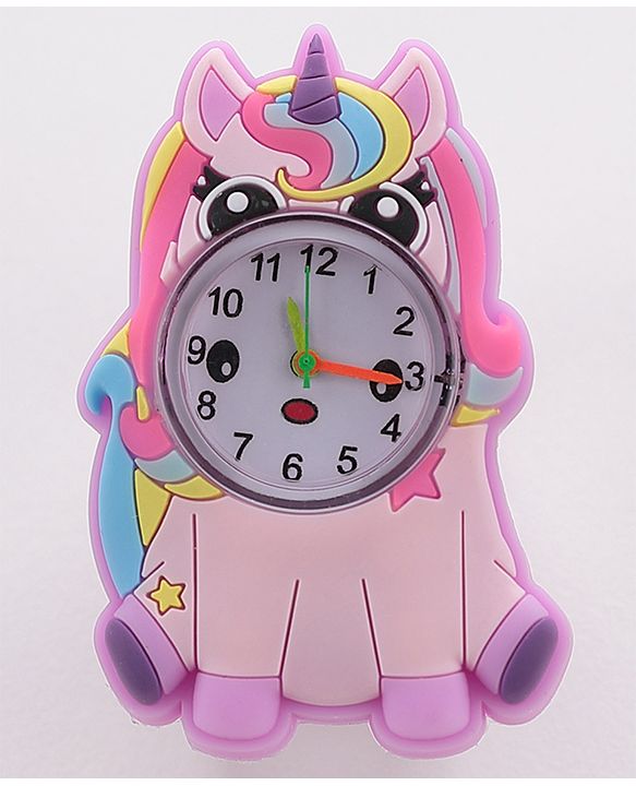 Babyhug  Free Size Unicorn Design Analog Watch - Light Purple