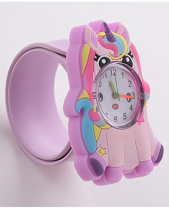Babyhug  Free Size Unicorn Design Analog Watch - Light Purple