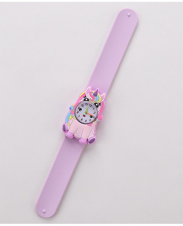 Babyhug  Free Size Unicorn Design Analog Watch - Light Purple
