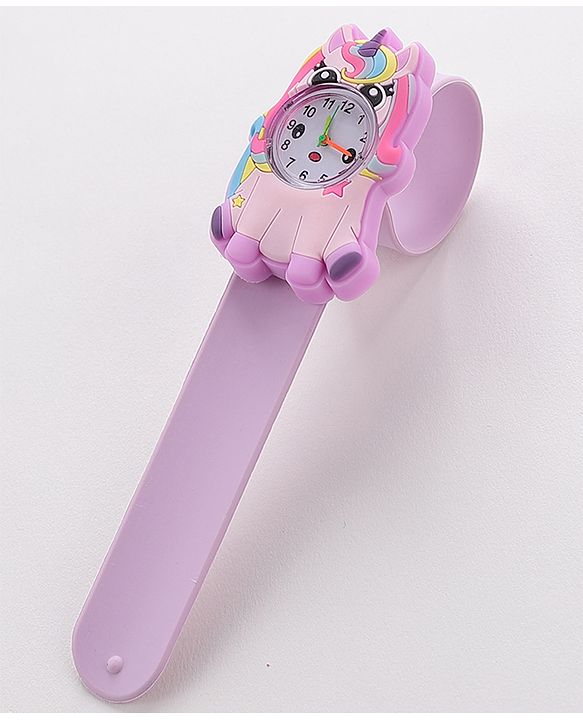 Babyhug  Free Size Unicorn Design Analog Watch - Light Purple