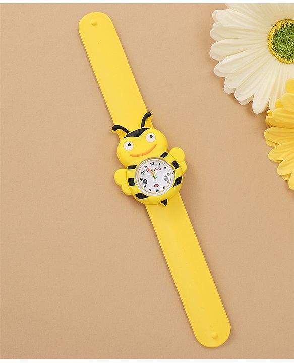 Babyhug Free Size Honey Bee Shaped Analog Watch - Yellow