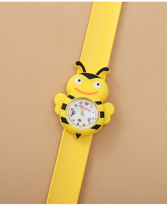 Babyhug Free Size Honey Bee Shaped Analog Watch - Yellow