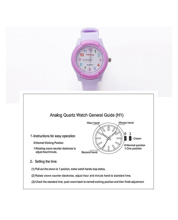 Babyhug Free Size Analog Quartz Watch - Pink