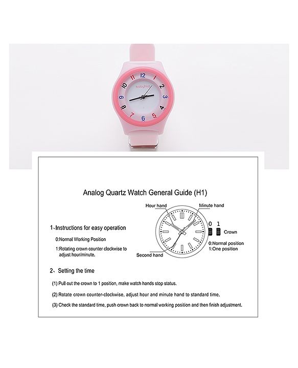 Babyhug Free Size Analog Watch - Pink