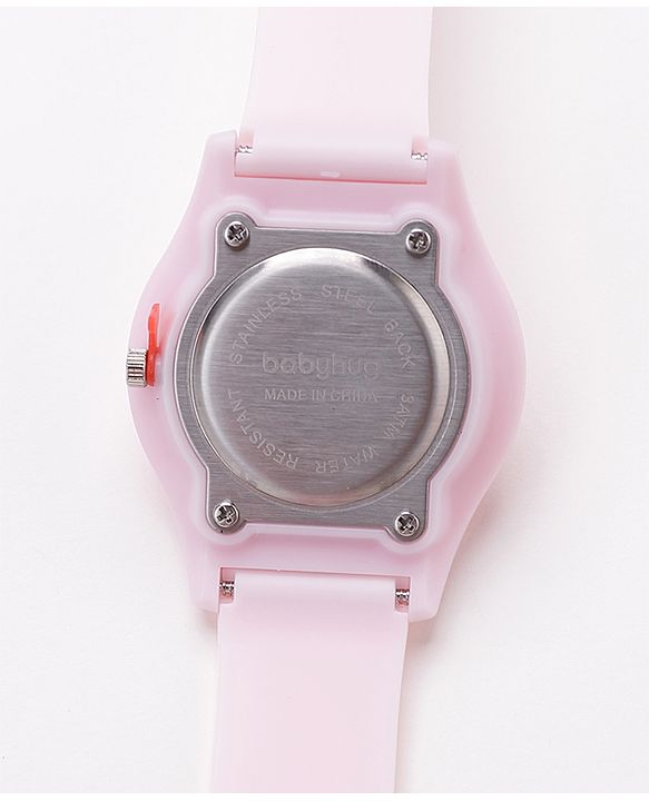 Babyhug Free Size Analog Watch - Pink