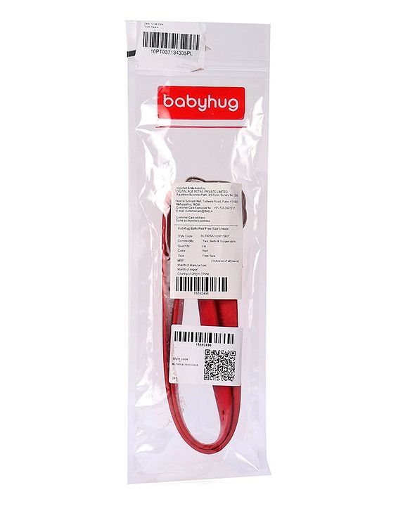 Babyhug Puppy Faced Free Size Belt - Red