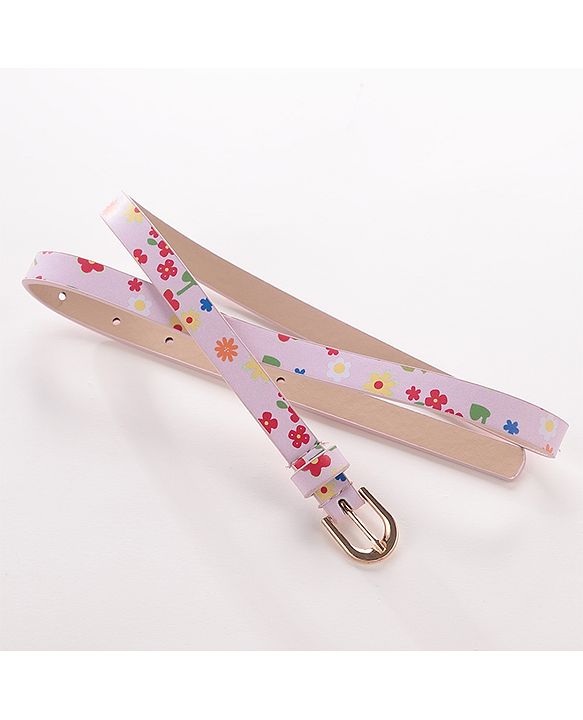 Babyhug Free Size Belt with Floral Print - Beige