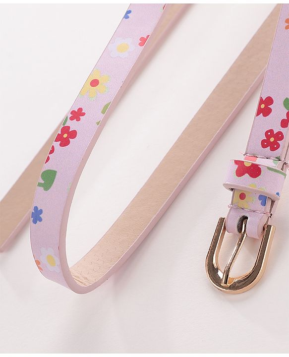 Babyhug Free Size Belt with Floral Print - Beige