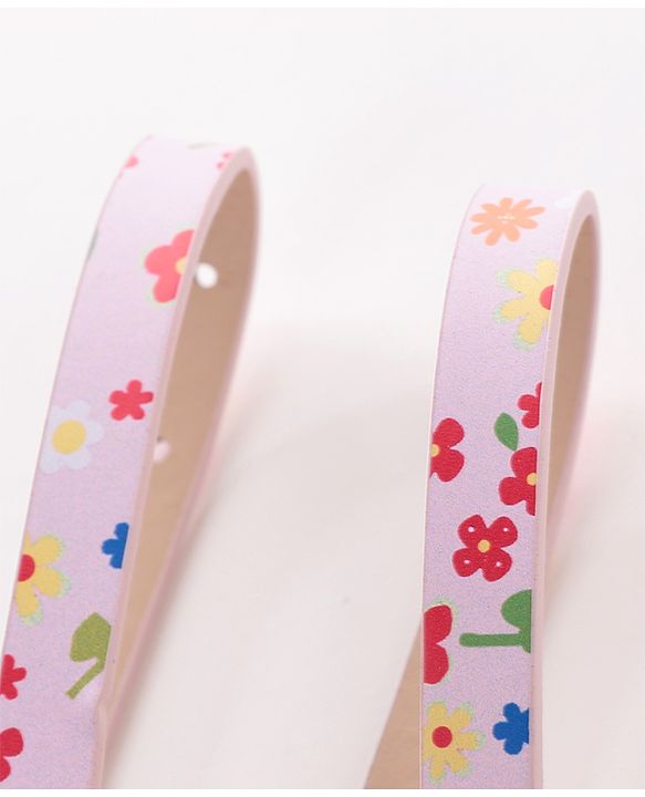 Babyhug Free Size Belt with Floral Print - Beige