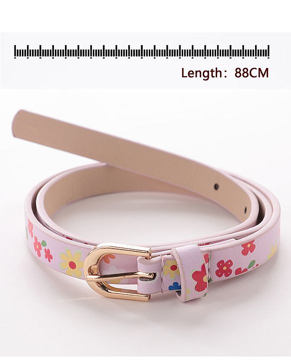 Babyhug Free Size Belt with Floral Print - Beige