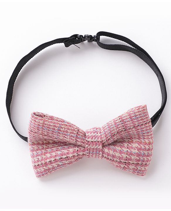 Babyhug Free Size Textured Bow and Suspender Set -Pink