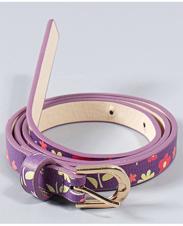 Babyhug Free Size Belt with Floral Print - Purple