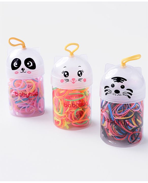Babyhug Rubber Bands & Scrunchies Sets Free Size Pack Of 3 - Multicolor