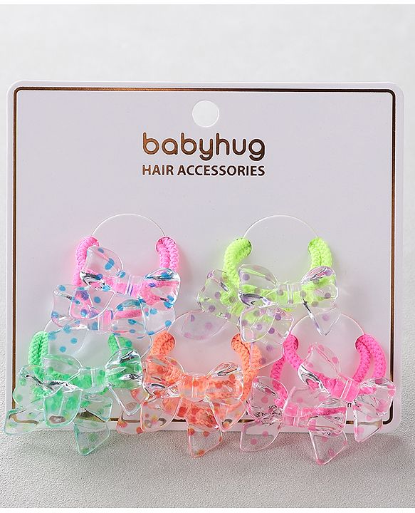 Babyhug Rubber Bands & Scrunchies Sets  Pack of 10 - Multicolour