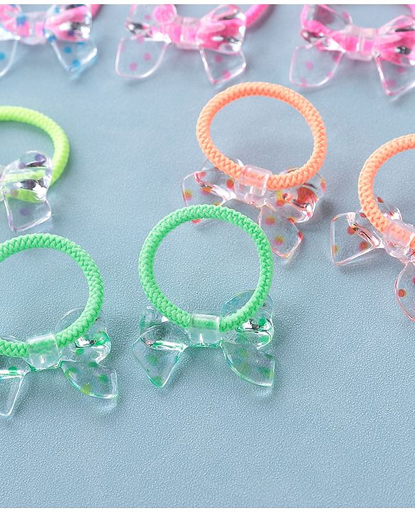 Babyhug Rubber Bands & Scrunchies Sets  Pack of 10 - Multicolour