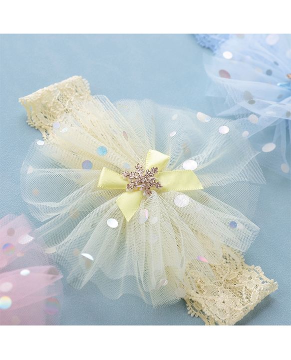 Babyhug Free Size Headband With Flower Applique Pack of 3 - Multicolor