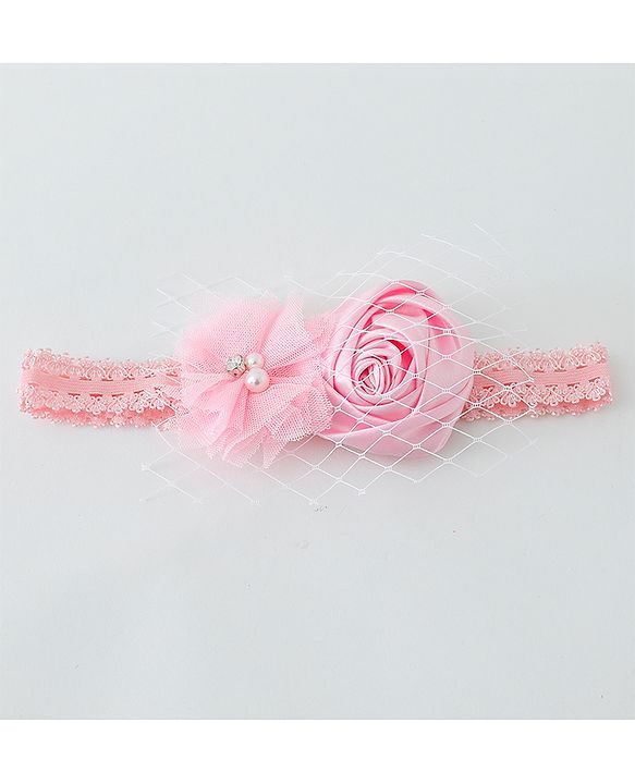 Babyhug Free Size Headbands With Flower Applique Pack of 3- Multicolor