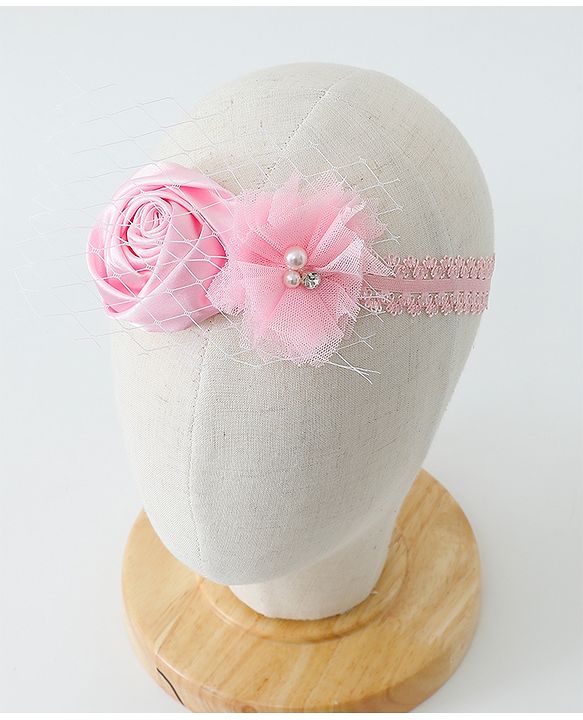 Babyhug Free Size Headbands With Flower Applique Pack of 3- Multicolor
