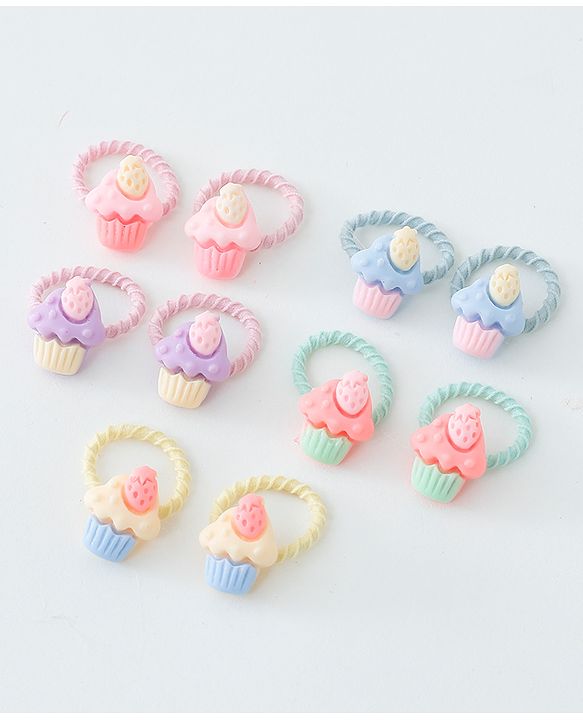 Babyhug Rubber Bands & Scrunchies Sets Pack of 10 - Multicolour