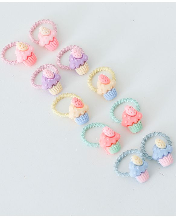 Babyhug Rubber Bands & Scrunchies Sets Pack of 10 - Multicolour