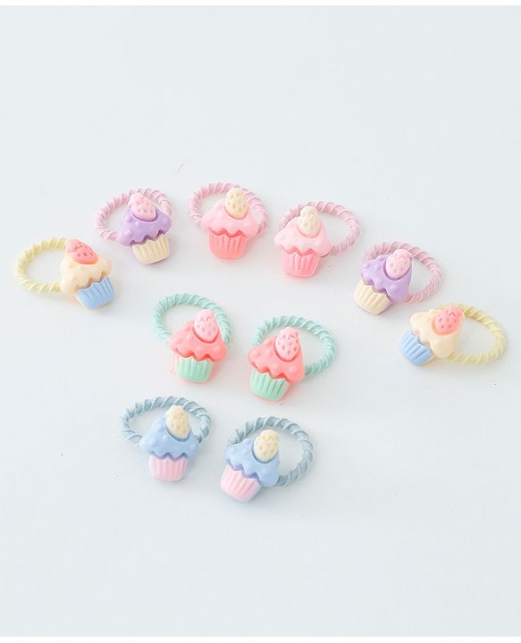 Babyhug Rubber Bands & Scrunchies Sets Pack of 10 - Multicolour