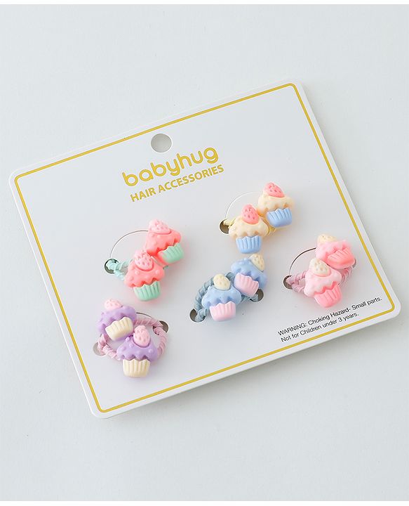 Babyhug Rubber Bands & Scrunchies Sets Pack of 10 - Multicolour
