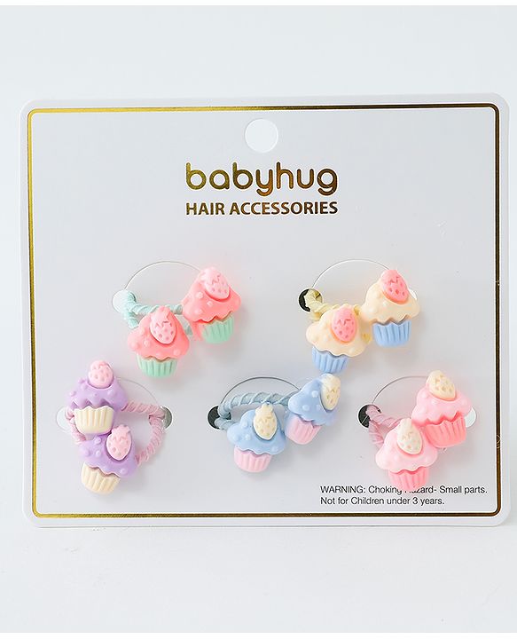 Babyhug Rubber Bands & Scrunchies Sets Pack of 10 - Multicolour