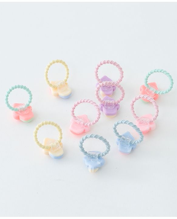 Babyhug Rubber Bands & Scrunchies Sets Pack of 10 - Multicolour