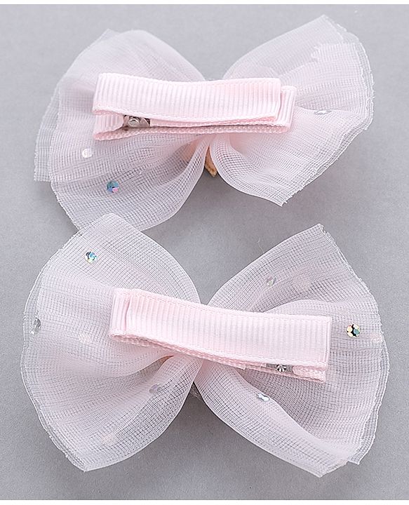Babyhug Free Size Hair Accessories Combo Set of 3 with Bow Applque - Pink