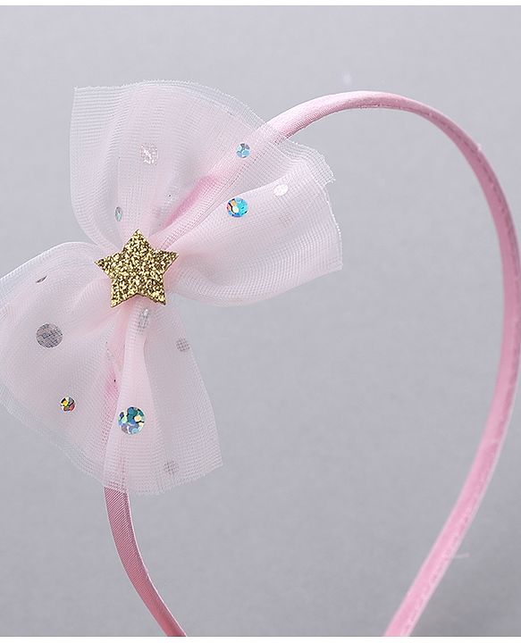 Babyhug Free Size Hair Accessories Combo Set of 3 with Bow Applque - Pink