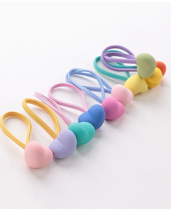 Babyhug Rubber Bands & Scrunchies Sets Pack of 10 - Multicolour