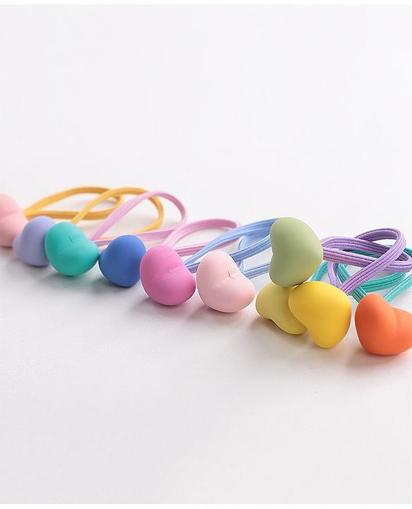 Babyhug Rubber Bands & Scrunchies Sets Pack of 10 - Multicolour