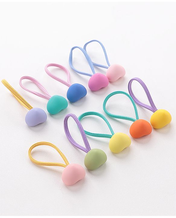 Babyhug Rubber Bands & Scrunchies Sets Pack of 10 - Multicolour